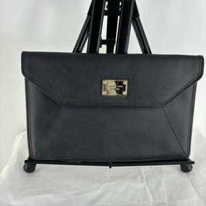 MICHAEL KORS MK Black Saffiano Leather Slim Sleeve Clutch Bag/Padded Envelope
